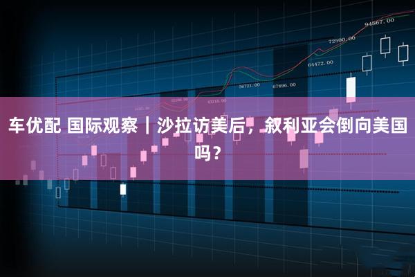 车优配 国际观察｜沙拉访美后，叙利亚会倒向美国吗？